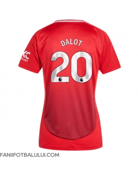 Manchester United Diogo Dalot #20 Tricou Fotbal Replică 2024-25 Femei Acasa